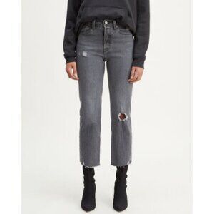 Levi's Wedgie StraIght Fit Jean In Cabo Smoke Grey Size 24 X 26